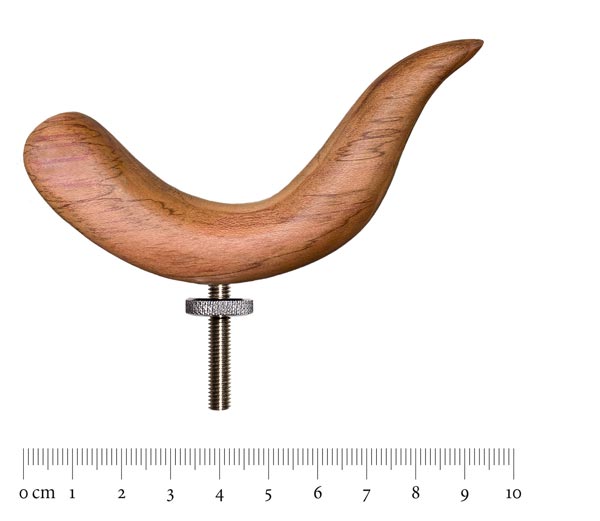Handstütze, Sattelmodell, mit Gewinde, Pflaumenbaumholz